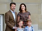 Dánský korunní princ Frederik, korunní princezna Mary a jejich dvojata...