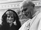 Princezna Diana a pape Jan Pavel II. (Vatikán, 29. srpna 1985)
