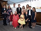 Dánská královská rodina na oslav 18. narozenin královnina vnuka prince...