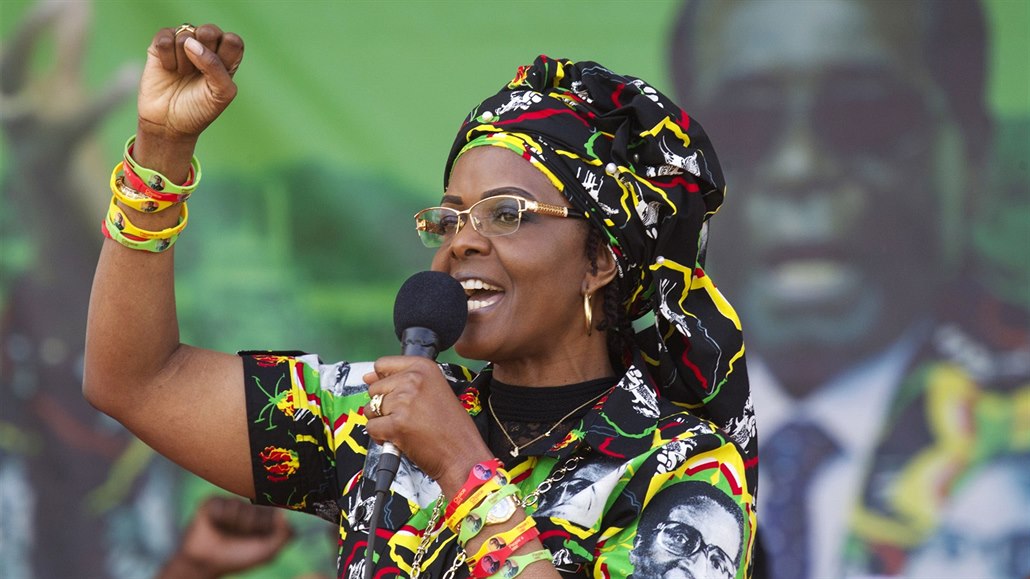 Bývalá první dáma a významná osobnost zimbabwské politiky Grace Mugabe.