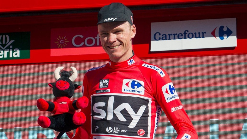 Chris Froome po dojezdu 3. etapy Vuelty.