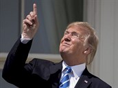 Zatmn Slunce sledoval i americk prezident Donald Trump. (21. srpna 2017)