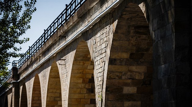 Rekonstrukce pražského Negrelliho viaduktu (29. srpna 2017)