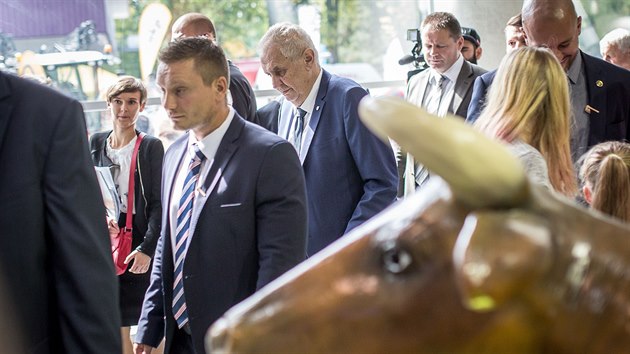 Prezident Miloš Zeman navštívil agrosalon Země živitelka v Českých Budějovicích.