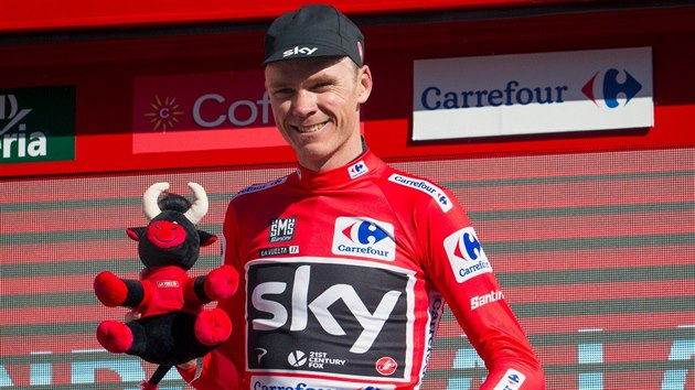 Chris Froome po dojezdu 3. etapy Vuelty.