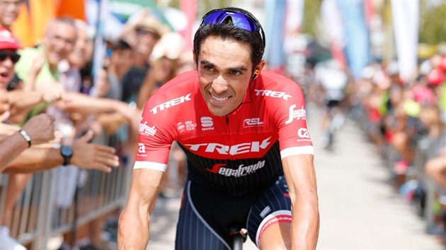 Alberto Contador ze stje Trek-Segafredo v cli pt etapy Vuelty