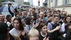 Protest proti zatení ruského reiséra Kirilla Serebrennikova v Moskv (23....