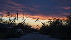 Následky tropické bouře Harvey v texaském Refugiu (28. srpna 2017)