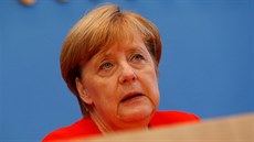 N�mecká kanclé�ka Angela Merkelová vystoupila na tradi�ní velké letní tiskové...