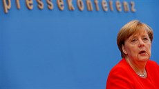 Nmecká kancléka Angela Merkelová vystoupila na tradiní velké letní tiskové...