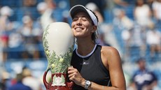 Garbine Muguruzaová slaví titul na turnaji v Cincinnati.