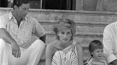 Princ Charles, princezna Diana, princ Harry a princ William (Palma de Mallorca,...