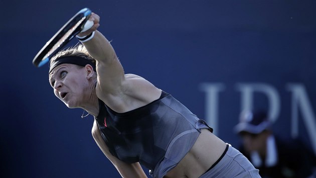 Lucie afov bhem prvnho kola US Open.