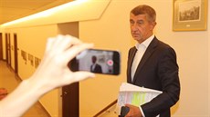 Andrej Babiš na jednání mandátového a imunitního výboru v Poslanecké sněmovně...