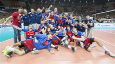 TVRTFINALISTÉ! etí volejbalisté slaví postup do tvrtfinále mistrovství...