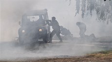 Ve Vícenicích u Námt nad Oslavou pokrauje vojenské cviení Ample Strike...