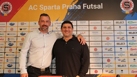 Nový projekt futsalové Sparty. Jaromír Blaek, marketingový editel (vlevo) a...