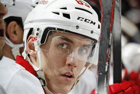 Tomá Nosek zatím v NHL odehrál 17 duel za Detroit Red Wings. Dalí starty...