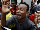 Rohingové protestují ped barmskou ambasádou v malajsijském Kuala Lumpuru. (8....