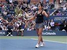 Lotyka Anastasija Sevastovová slaví postup do tvrtfinále US Open.