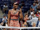 Venus Williamsová slaví postup do tvrtfinále US Open.