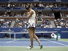 eská tenistka Karolína Plíková ve tvrtfinále US Open proti Ameriance Coco...