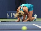 Americká tenistka Coco Vandewegheová slaví postup do semifinále na US Open.