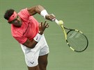 panlský tenista Rafael Nadal ve tvrtfinálovém utkání na US Open proti...