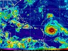 Satelitní snímek hurikánu Irma (4. záí 2017).