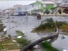 Ostrov Svatý Martin po ádní hurikánu Irma (7. záí 2017).