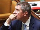 Andrej Babi (ANO) na jednání Poslanecké snmovny, která by mla hlasovat o...