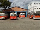 Trolejbusoví veteráni jsou k vidní v Ostrav