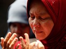 V indonéské Jakart se seli lidé ped barmskou ambasádou na protest proti...