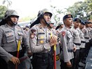 Na protest indonéských muslim proti násilí na komunit Rohing ped barmskou...