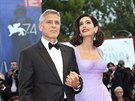 George Clooney s manelkou Amal na festivalu v Benátkách (2. záí 2017)