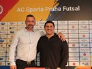 Nový projekt futsalové Sparty. Jaromír Blaek, marketingový editel (vlevo) a...