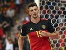 Thomas Meunier z Belgie se práv trefil proti Gibraltaru.