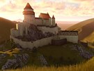 stednm tmatem vstavy je 3D animace hradu.