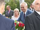 Prezident Milo Zeman v ter dopoledne navtvil Krajsk ad v Ostrav.