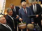 Prezident Milo Zeman v úterý dopoledne navtívil Krajský úad v Ostrav. Darem...