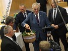 Prezident Milo Zeman v ter dopoledne navtvil Krajsk ad v Ostrav. Darem...