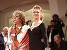 Claudia Cardinalová a Susan Sarandonová (Benátky, 3. záí 2017)