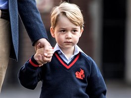Princ George coby školák (Londýn, 7. září 2017)