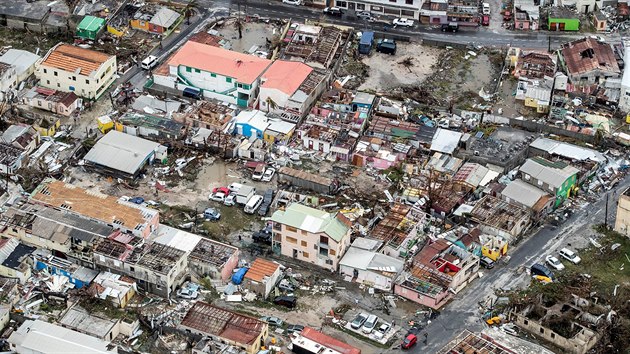 Ostrov Svat Martin zpustoil hurikn Irma. (6. z 2017)