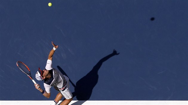 Argentinec Diego Sebastian Schwartzman podv ve tvrtfinle US Open.