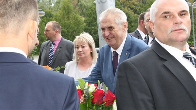 Prezident Miloš Zeman v úterý dopoledne navštívil Krajský úřad v Ostravě.