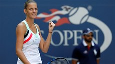 POSTUP. Karolína Plíková se raduje z osmifinálové výhry na US Open nad...