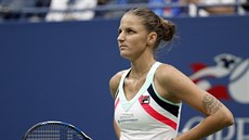 Zklamaná Karolína Plíšková ve čtvrtfinále US Open proti Američance Coco...