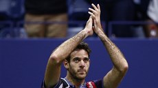 Argentinský tenista Juan Martín del Potro se po prohraném semifinále US Open...