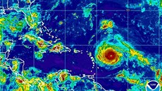 Satelitní snímek hurikánu Irma (4. září 2017).